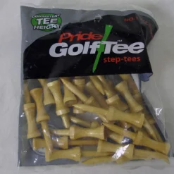 CaddiesShack Pride Sports Wood Golf Step-Tees 2.75 X 25 Count -CLUBS Sales Store Step Tees 2.75 Natural Wood 25 count
