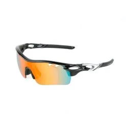 Hireko Tour Gear Gloss Black Interchangeable Sunglasses (with 5 Lense)