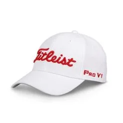 Hireko Titleist Golf Tour Elite Fitted Hat - White/Red