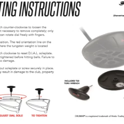 Hireko Orlimar Golf V18 D.I.A.L. Adjustable Driver -CLUBS Sales Store V18 Operating Instructions