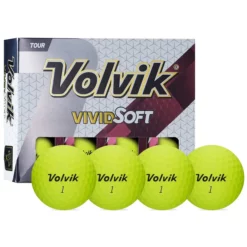 Volvik Vivid Soft Matte Urethane Golf Balls -CLUBS Sales Store Vivid Soft Yellow