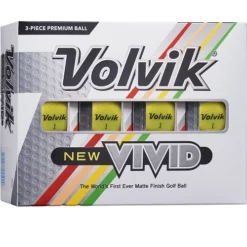 Volvik Vivid Matte Finish Golf Balls - Dozen -CLUBS Sales Store Vivid Y