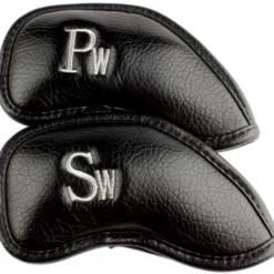 HNM Golf Volf Golf Black Synthetic Leather Iron Covers Set -CLUBS Sales Store VolfGolfHeadcover BlackLeatherIrons4