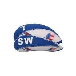 HNM Golf Volf Golf USA Flag Neoprene Iron Head Covers Set -CLUBS Sales Store VolfGolfHeadcover USANeopreneIrons4