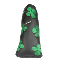HNM Golf Volf Golf Black Synthetic Leather Shamrock Putter Cover -CLUBS Sales Store VolfGolfHeadcovers BlackShamrockBladePutter2
