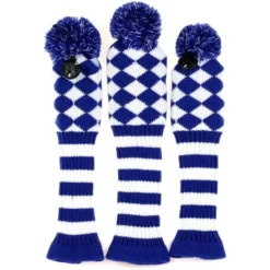 HNM Golf Volf Golf Knit Blue White Diamond Headcover Set