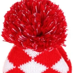 HNM Golf Volf Golf Knit Red White Diamond Headcover Set -CLUBS Sales Store VolfGolfHeadcovers KnitRedSet2