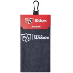 Wilson Staff Microfiber Trifold Golf Towel 16" X 21" Black
