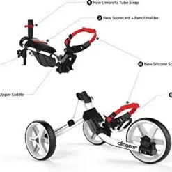 Proactive Clicgear Golf 3-Wheel Push Cart Model 4.0 -CLUBS Sales Store White 2