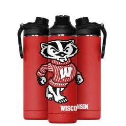 Hornung's Orca NCAA Mascot 22 Ounce Hydra Hot Cold Bottle -CLUBS Sales Store Wisconsin H22MSWIS Hydra22 Mascot Red Trio 800x 6418213d 88c6 449b b2e4 e06b37ff9a3e