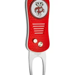 Team Golf Retractable Switchblade Switchfix Divot Tool Ball Marker - NCAA -CLUBS Sales Store Wisconsin Badgers Switchfix 44448 159