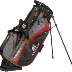 Tour Edge Exotics Xtreme 4 Stand Bags -CLUBS Sales Store Xtreme 4 Carry Bag Gray Scratch Plaid Red