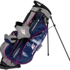 Tour Edge Exotics Xtreme 4 Stand Bags -CLUBS Sales Store Xtreme 4 Carry Bag Navy Scratch Plaid Pink