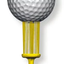 J And M Brush-t Golf Original Brush Tees -CLUBS Sales Store Yellow 1
