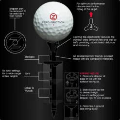 CaddiesShack Zero Friction Lock N Drive 3-Prong Golf Tees (3-1/4 Inch, White, Pack Of 18) 5 CaddiesShack Zero Friction Lock N Drive 3-Prong Golf Tees (3-1/4 Inch, White, Pack Of 18) -CLUBS Sales Store Zero Friction Lock N Drive 3