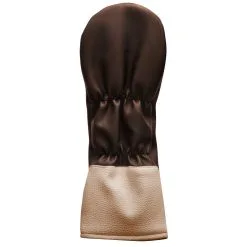 CaddiesShack Sahara Retro Vintage Driver Headcovers -CLUBS Sales Store driver hc backview chocolate tan