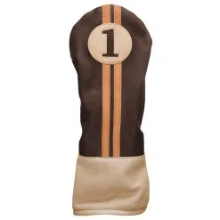 CaddiesShack Sahara Retro Vintage Driver Headcovers -CLUBS Sales Store drv hc chocolate mocha