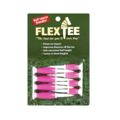 Hireko FlexTee Flexible Golf Tees - 8 Pack - Multi Heights -CLUBS Sales Store flex tees pink ladies