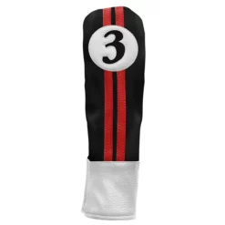 Hireko Sahara Retro Vintage #3 Fairway Wood Headcovers -CLUBS Sales Store fw 3 hc black red