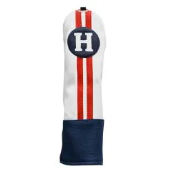 Hireko Sahara Retro Vintage Hybrid Headcovers -CLUBS Sales Store hy hc red white blue