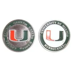 J&M NCAA Double Sided Collegiate Golf Ball Marker Coins -CLUBS Sales Store miami