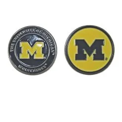 J&M NCAA Double Sided Collegiate Golf Ball Marker Coins -CLUBS Sales Store michigan