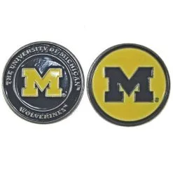 J&M NCAA Double Sided Collegiate Golf Ball Marker Coins -CLUBS Sales Store michigan ed3ab010 3ef2 4135 9084 54a1d737103c