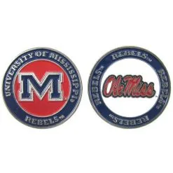 J&M NCAA Double Sided Collegiate Golf Ball Marker Coins -CLUBS Sales Store oldmiss