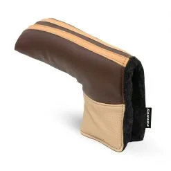 Hireko Sahara Retro Vintage Blade Putter Headcovers -CLUBS Sales Store retro putter hc brown tan