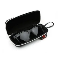 Hireko Tour Gear Polarized Sunglasses - Matte Black -CLUBS Sales Store tg120552 polarized sunglasses case open 2